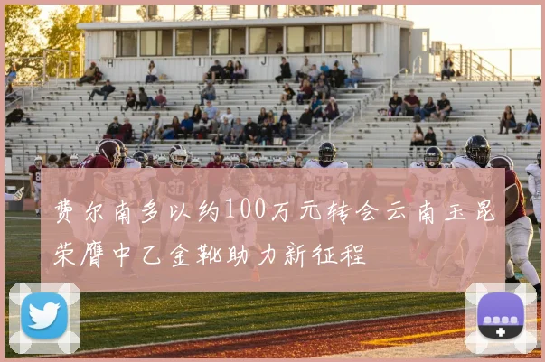 费尔南多以约100万元转会云南玉昆荣膺中乙金靴助力新征程